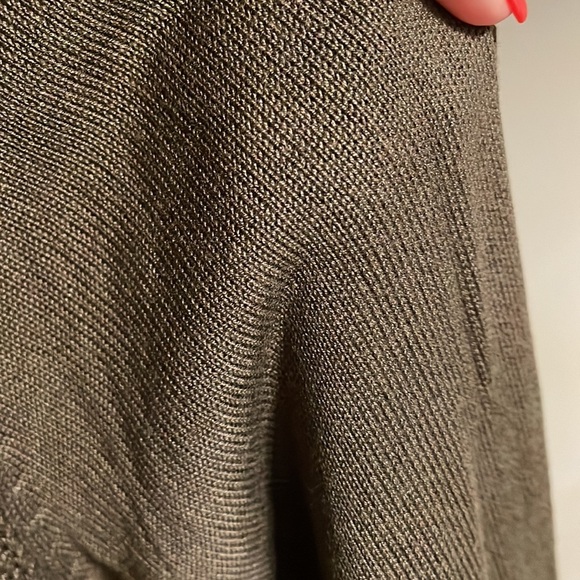 MAGASCHONI woman’s plus cascade open cardigan open knit accent army green 1X - Picture 5 of 10